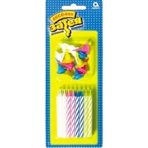 Свечи д/торта с подст 6см/24шт/А