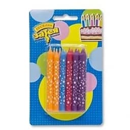 Свечи д/торта Звезды 8см/12шт/V