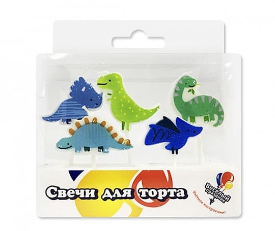 Свечи Динозавры/5шт Свечи Динозавры/5шт