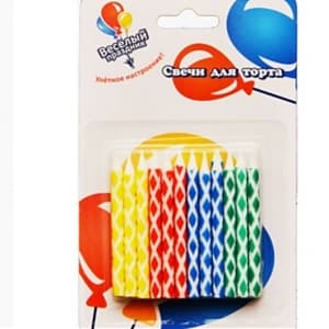 Свечи-мини 2-х цветные 6см /24шт