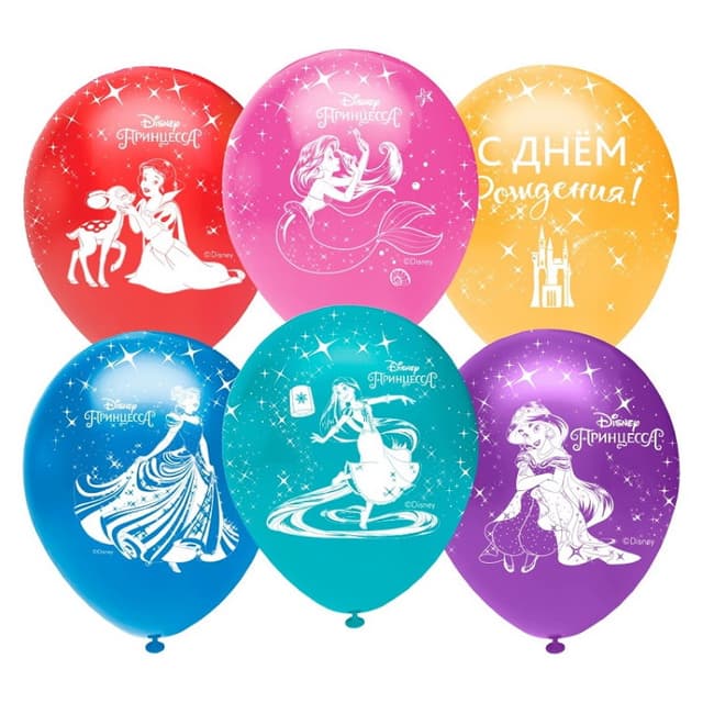 Т Шар 12 / 30 см Принцессы Диснея, СДР! Ассорти Т Шар 12 / 30 см Принцессы Диснея, СДР! Ассорти
