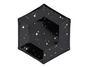 Тарелка Black&Gold Искры 20см/6шт