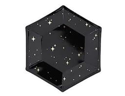 Тарелка Black&Gold Искры 20см/6шт