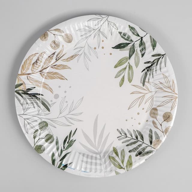 Тарелка бумажная "Природа", (18 см) , набор 6 шт Тарелка бумажная "Природа", (18 см) , набор 6 шт