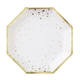 Тарелка фигурная Звездная россыпь золото 18см/6шт