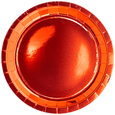 Тарелка фольга красный 23см/6шт