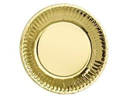Тарелка фольгирован золотая 17см бшт/G