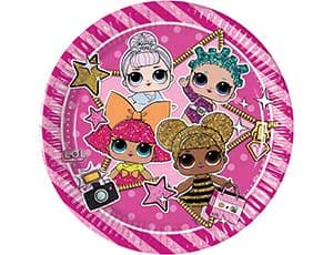 Тарелка Кукла ЛОЛ 20см/ 8шт