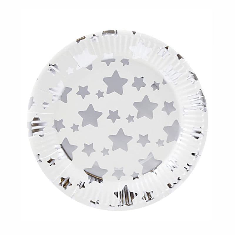 Тарелки 18 см "Звезды Серебряные" / набор 6 шт. /