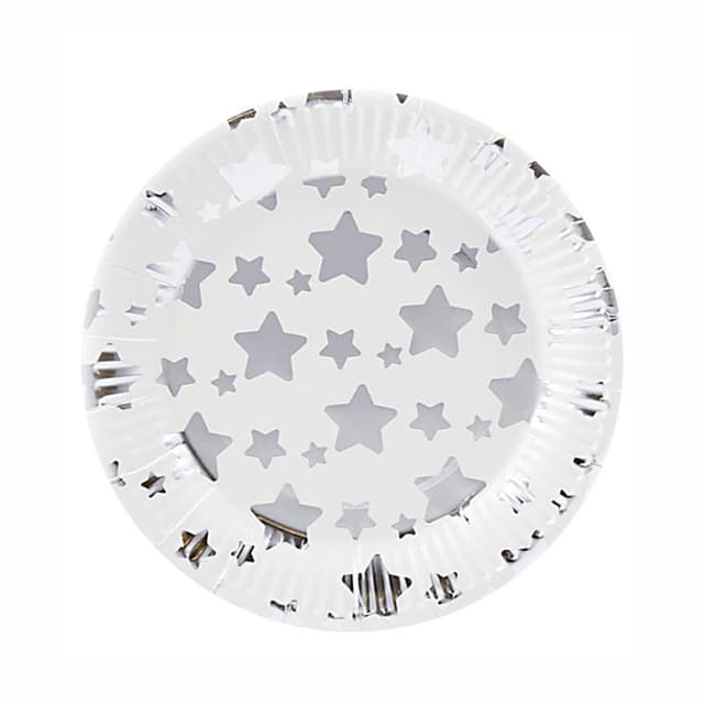 Тарелки 18 см "Звезды Серебряные" / набор 6 шт. / Тарелки 18 см "Звезды Серебряные" / набор 6 шт. /