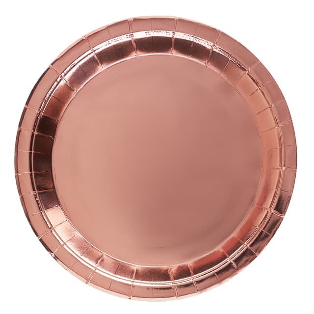 Тарелки (9''/23 см) Розовое Золото, Металлик, 6 шт. Тарелки (9''/23 см) Розовое Золото, Металлик, 6 шт.