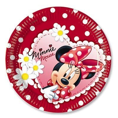 Тарелки бум. ламинированные Минни и ромашки /8шт