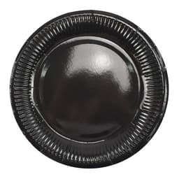 Тарелки бумажные ламинированные Black 18см 6шт