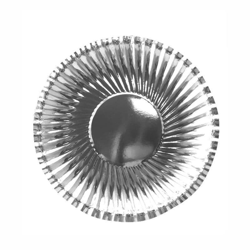 Тарелки фактурные 18 см Серебряные / набор 6 шт. /