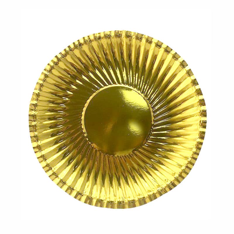 Тарелки фактурные 18 см Золотые / набор 6 шт. /