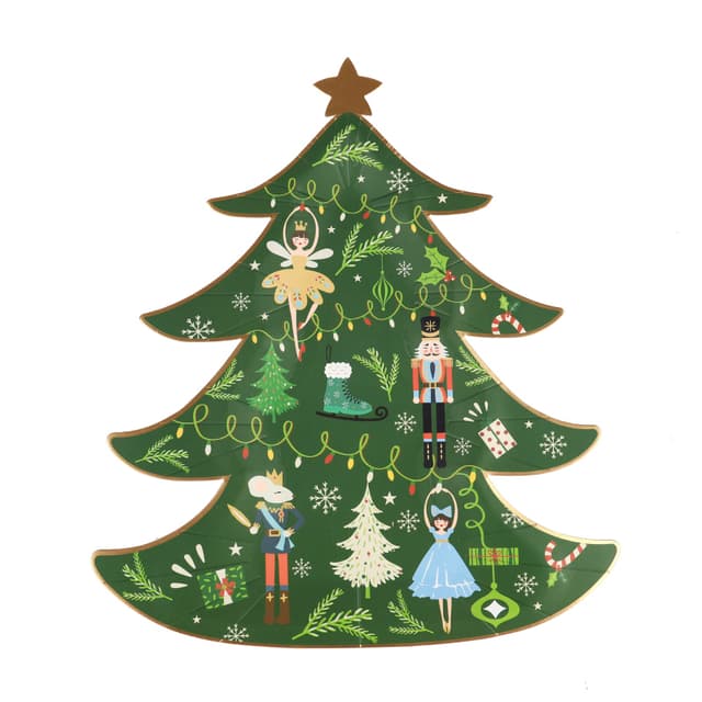 Тарелки формовые 18 см "Елочка" / набор 6 шт. / Тарелки формовые 18 см "Елочка" / набор 6 шт. /