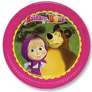 Тарелки Маша и Медведь 8шт 20см Тарелки Маша и Медведь 8шт 20см
