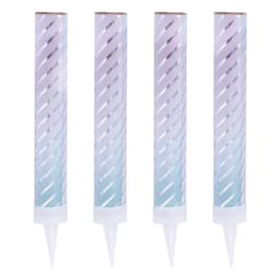 Тортовая свеча "Макаронс" с серебряной печатью 10см , 30 сек.