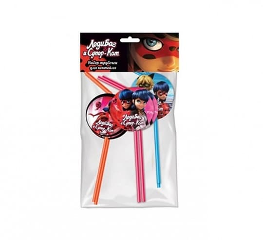 Трубочка д/кокт Леди Баг/ 6шт Трубочка д/кокт Леди Баг/ 6шт