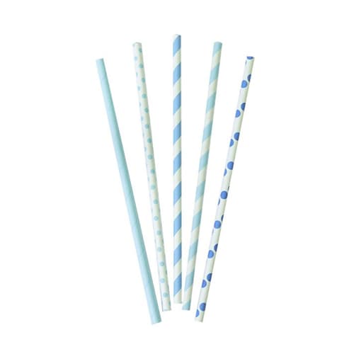 Трубочки бумажные голубое ассорти /10шт Трубочки бумажные голубое ассорти /10шт