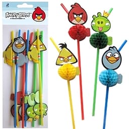 Трубочки для коктейля Angry Birds 8шт