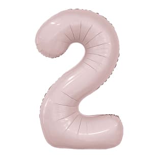 Цифра 100 см пыльная роза Slim 2