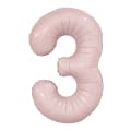 Цифра 100 см пыльная роза Slim 3