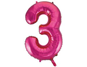 Цифры 100 см Фуксия 3