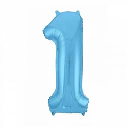 Цифры 100 см голубые Slim 1