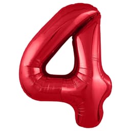 Цифры 100 см красные Slim 4