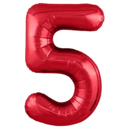 Цифры 100 см красные Slim 5