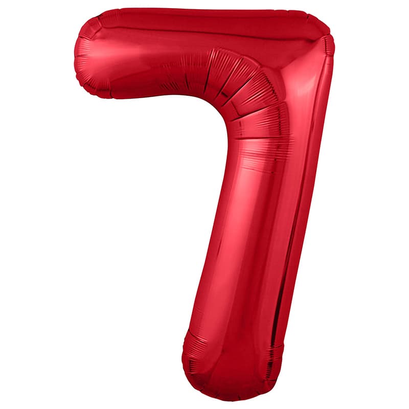 Цифры 100 см красные Slim 7