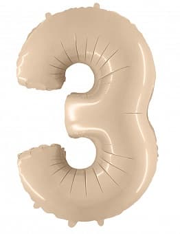 Цифры 100 см кремовые 3