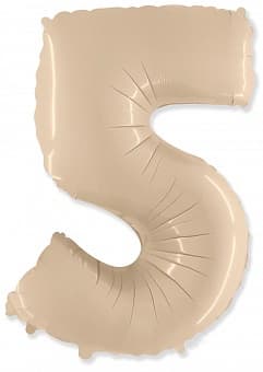 Цифры 100 см кремовые 5