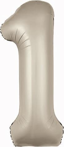 Цифры 100 см кремовые Slim сатин 1