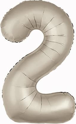 Цифры 100 см кремовые Slim сатин 2