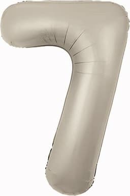 Цифры 100 см кремовые Slim сатин 7