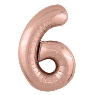 Цифры 100 см розовое золото 6/9
