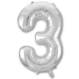 Цифры 100 см серебро 3