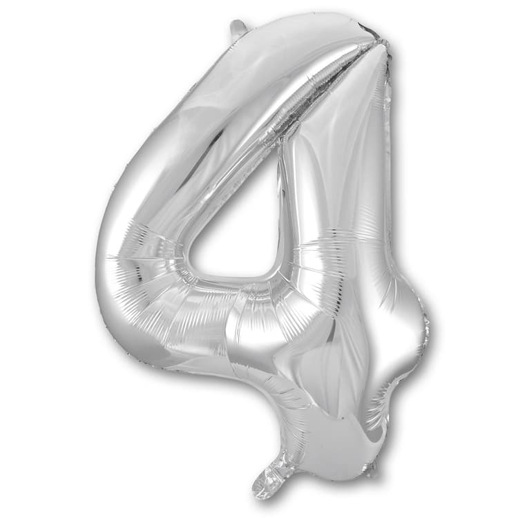 Цифры 100 см серебро 4