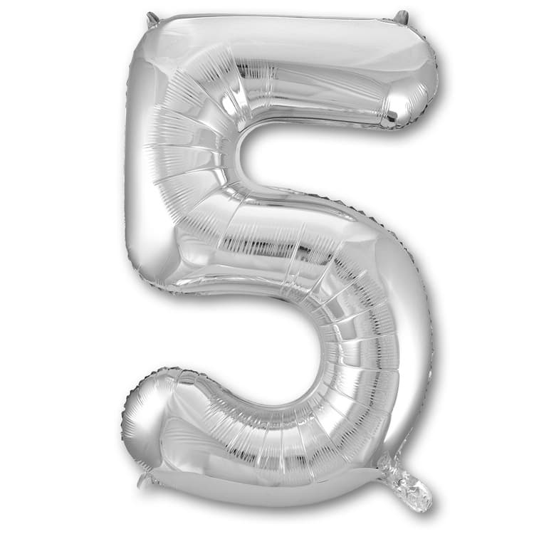 Цифры 100 см серебро 5