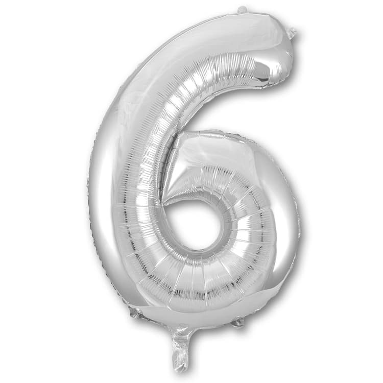 Цифры 100 см серебро 6/9