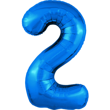 Цифры 100 см синие 2