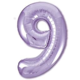 Цифры 100 см сиреневые Lavender Slim 9