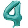 Цифры 100 см тиффани Slim Сатин Teal 4
