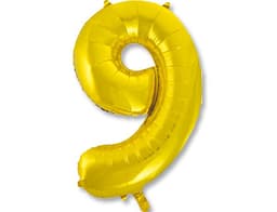 Цифры 100 см золото 9