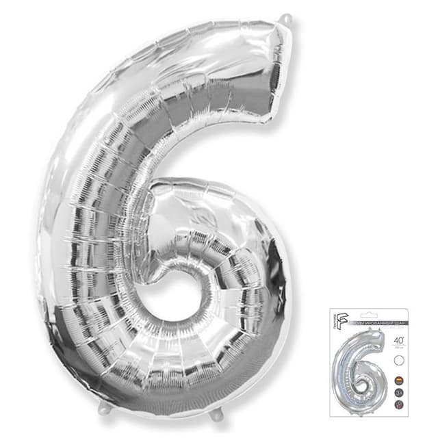 Цифры 35 см серебро 6 Цифры 35 см серебро 6