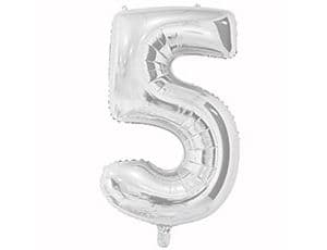 Цифры 65 см серебро 5