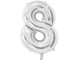 Цифры 65 см серебро 8