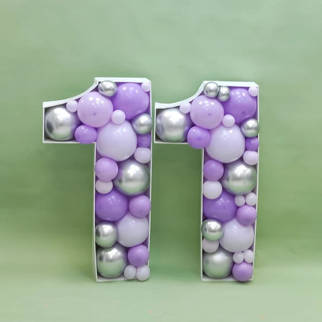 Цифры в технике аэромозайка